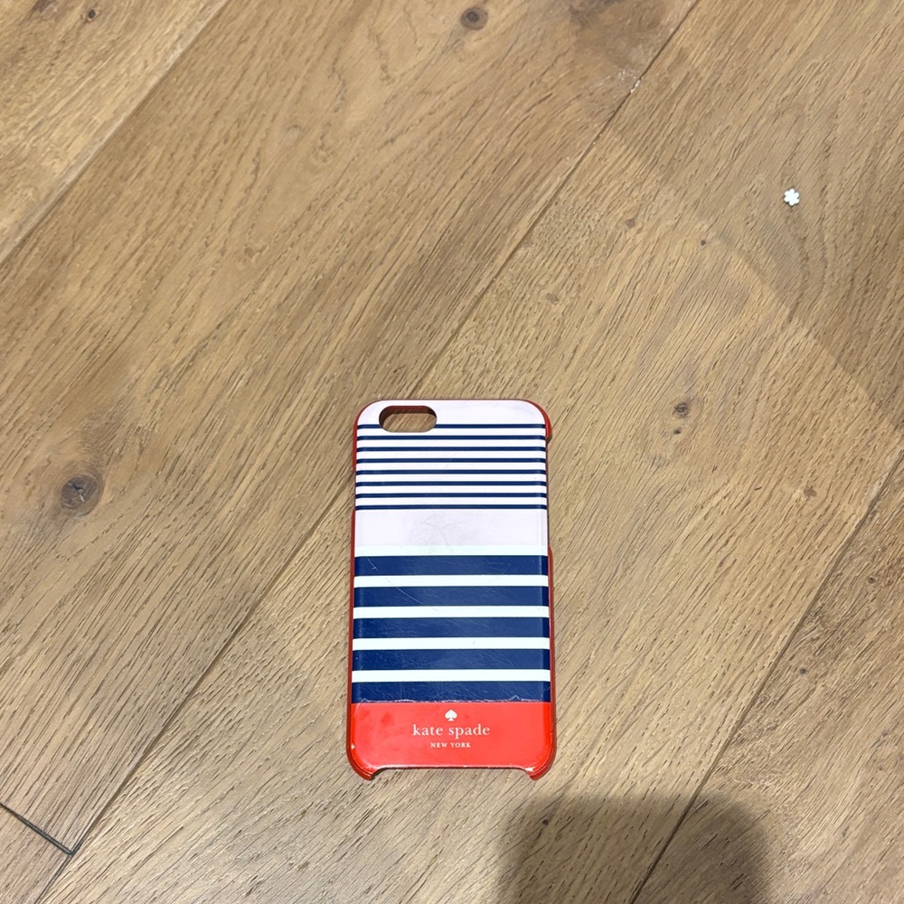 Kate Spade Navy and Red Striped Phone Case